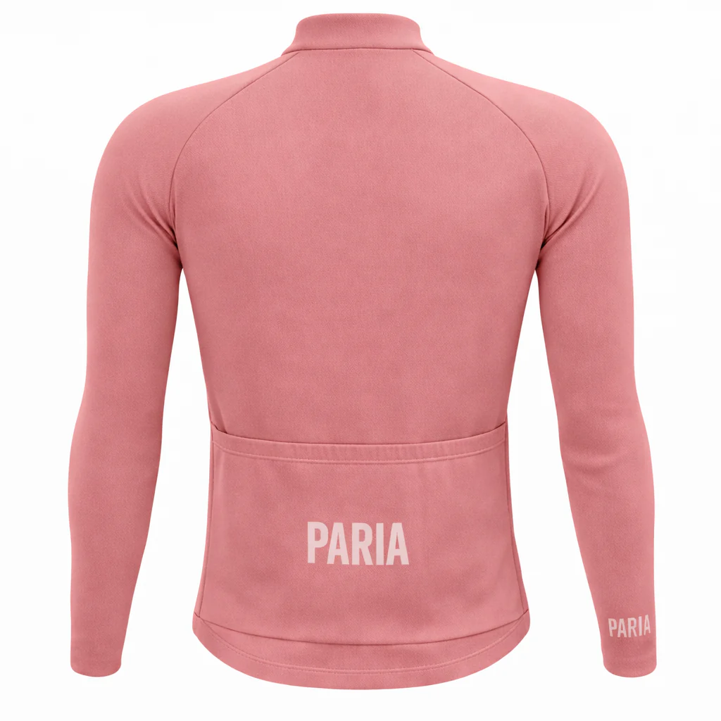 Light Pink Long Sleeve Cycling Jersey - Image 2