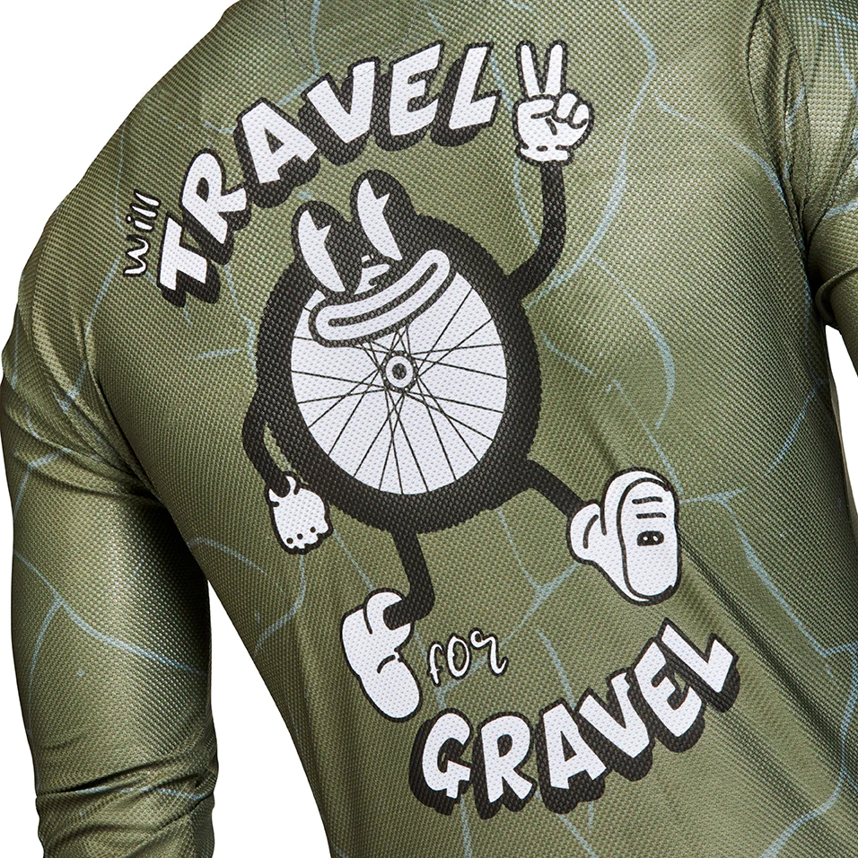 Travel For Gravel Long Sleeve Gravel T-shirt - Image 3