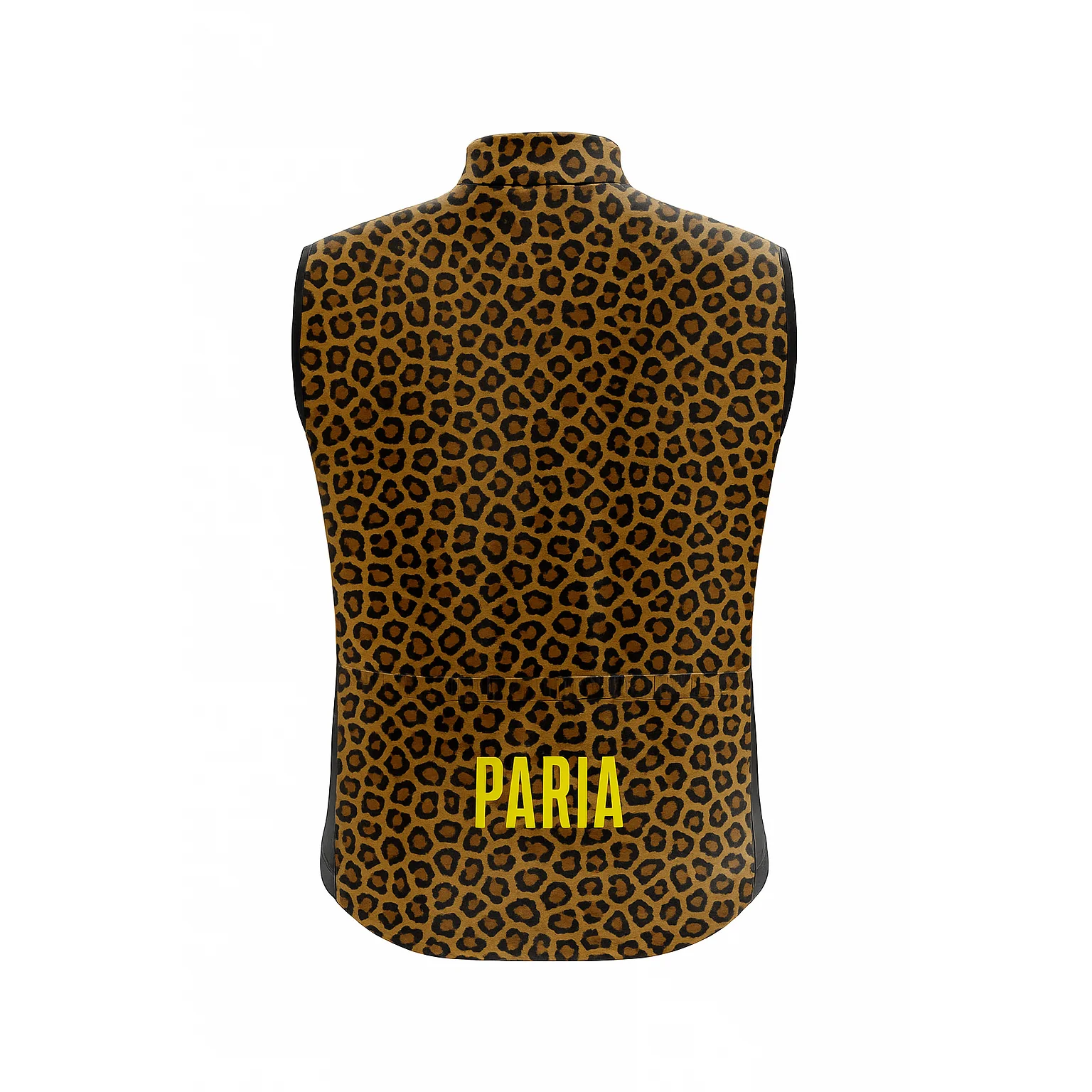 Women’s Dark Leopard Print Cycling Gilet - Image 2